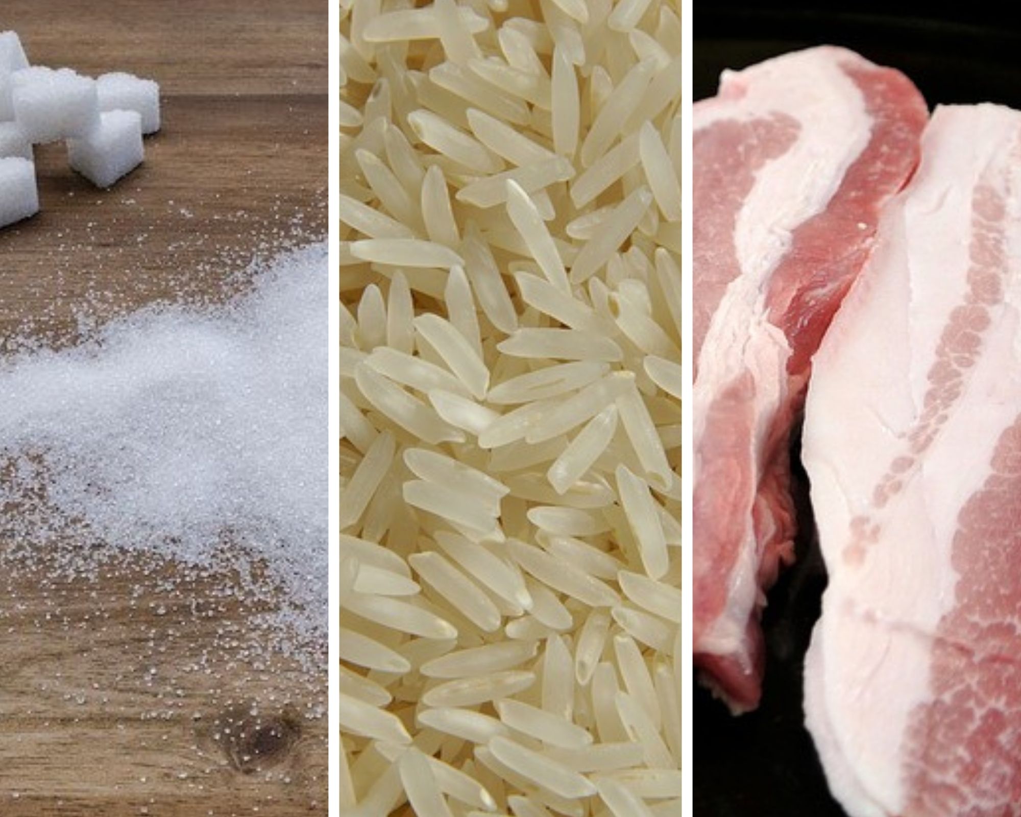 Exportações: açúcar, arroz e carne suína são destaques em outubro