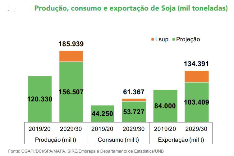 Futuro - Produção de soja pode chegar a 185 milhões de toneladas em 2030, diz Mapa • Portal Guaíra